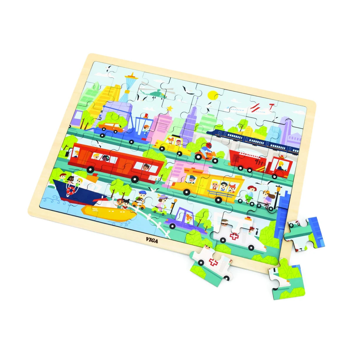 Viga City Transport Puzzle 48Pc