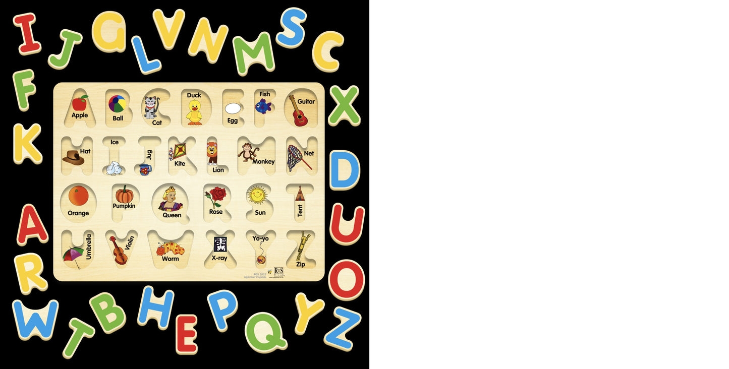 English Alphabet Capitals Tray 26 Pcs