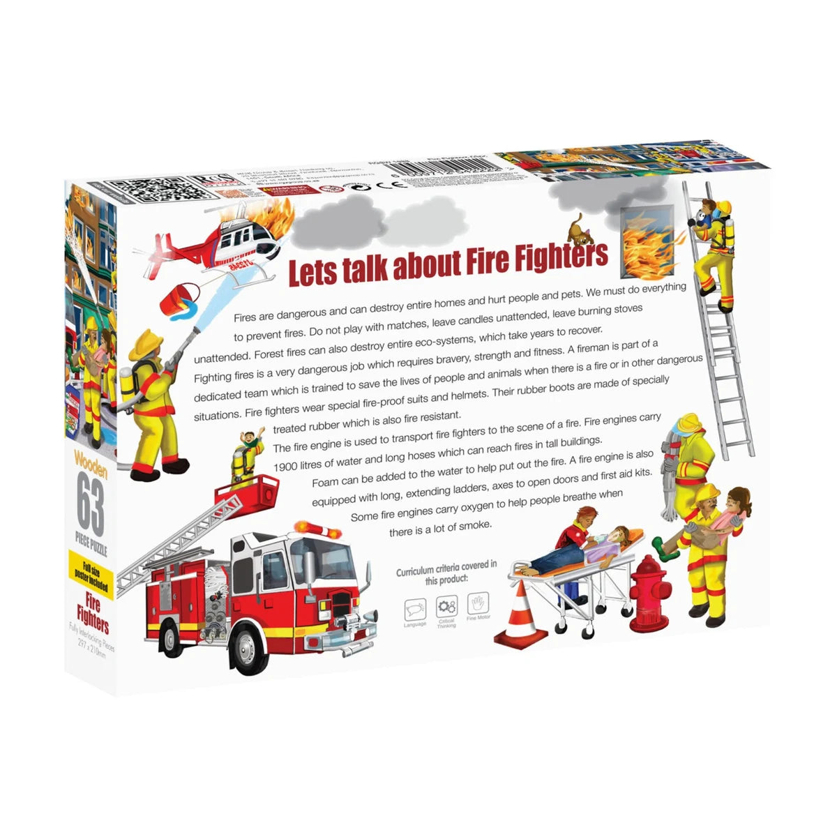 Fire Fighters Wooden Puzzle 63Pcs