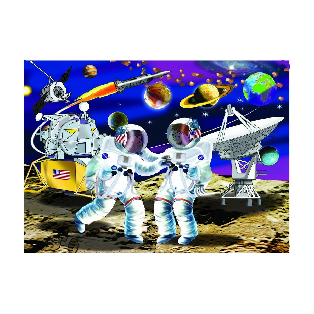 Moon Landing Wooden Puzzle 50Pcs