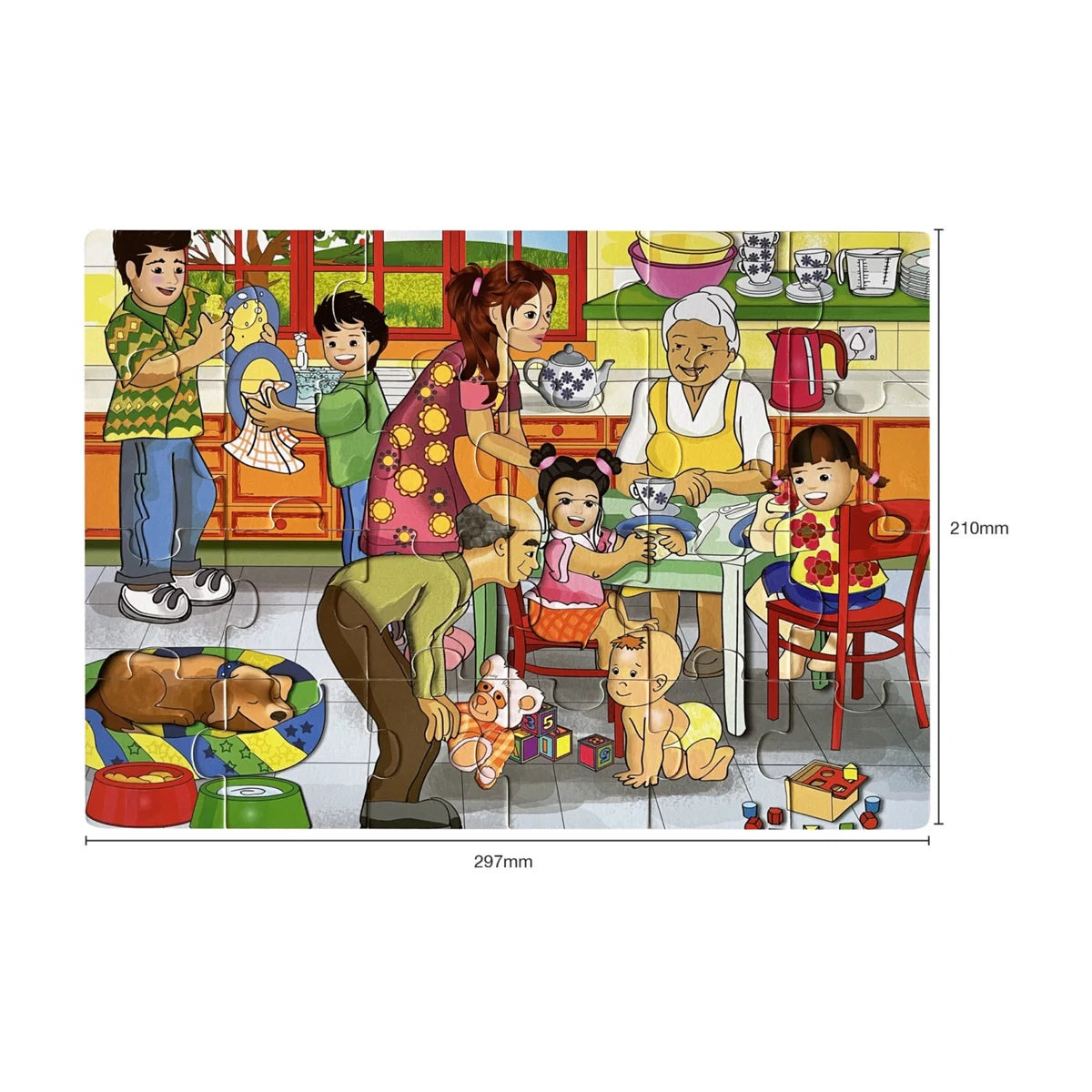 My Family Wooden Jigsaw Puzzle 24Pcs