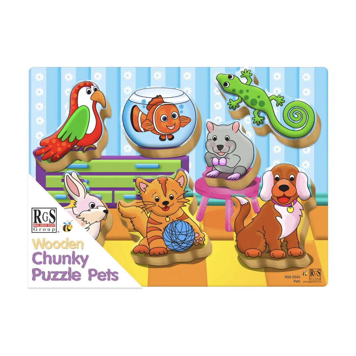 Pets Wooden Chunky Puzzle 7 Pcs
