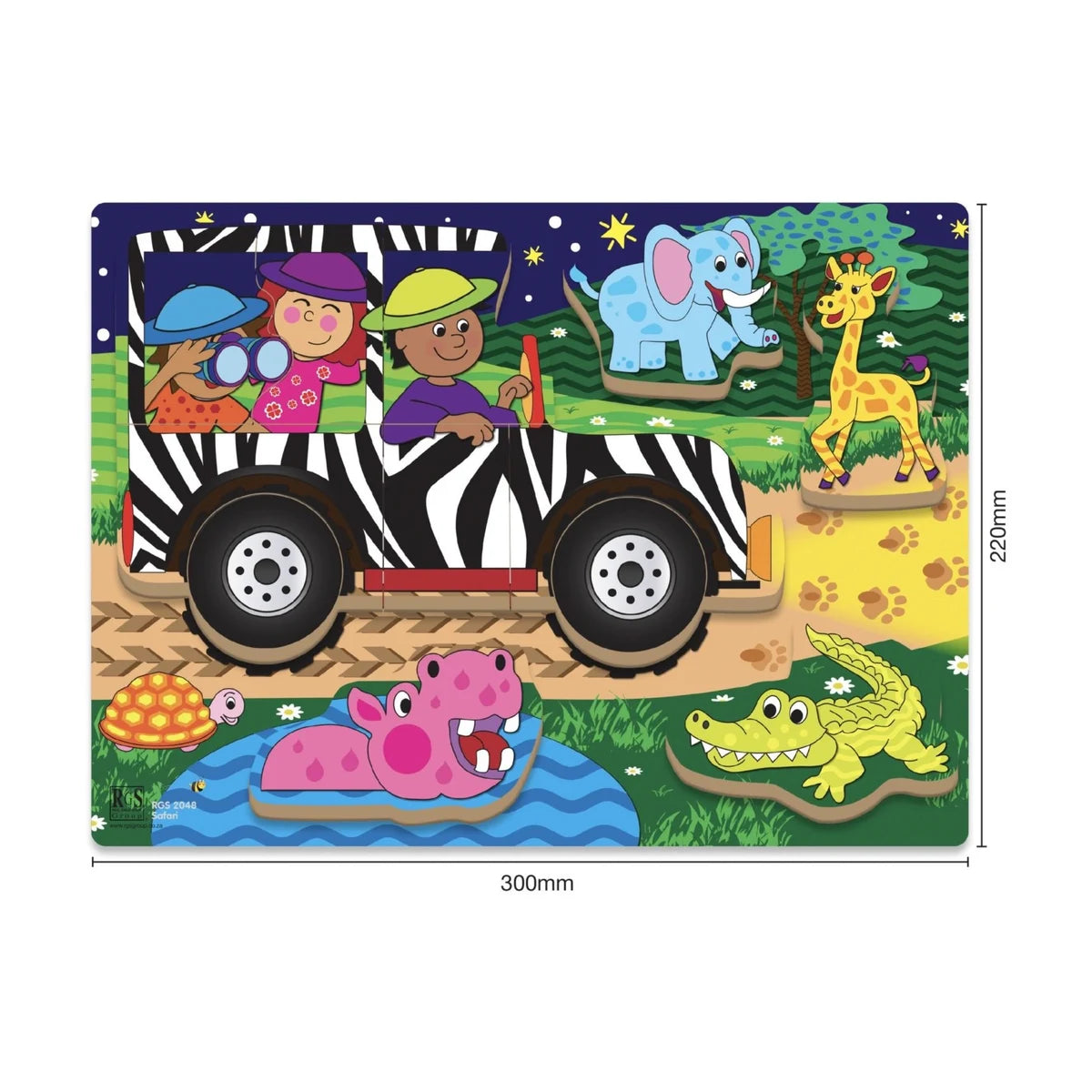 Safari Wooden Chunky Puzzle 12 Pcs