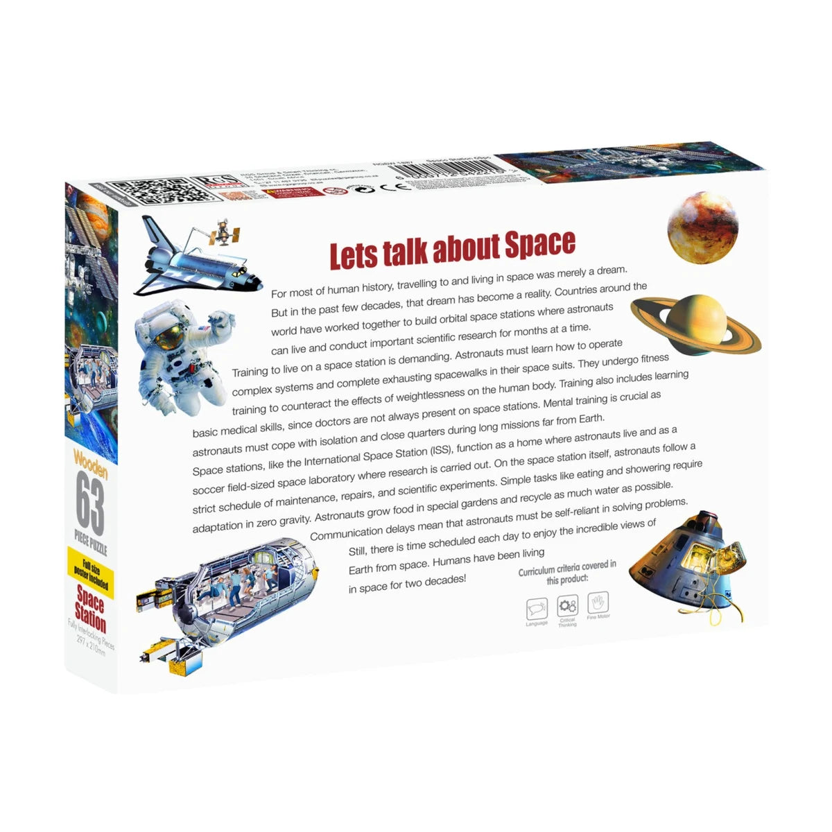 Space Station Wooden Puzzle 63Pcs