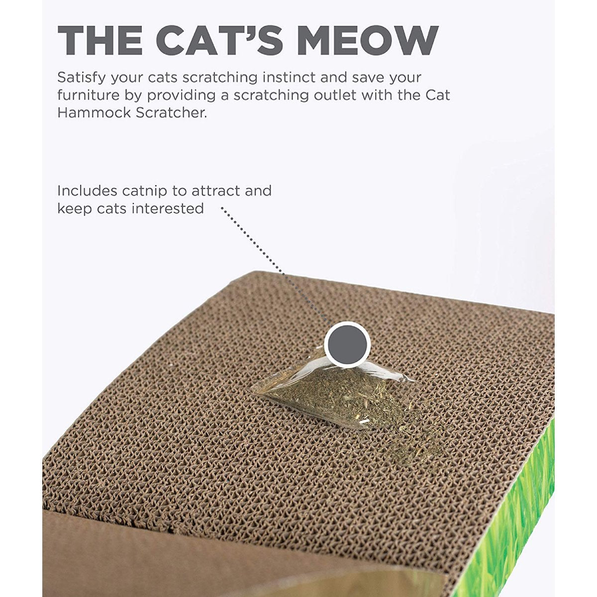 Catstages Easy Life Hammock Cat Scratcher with catnip included