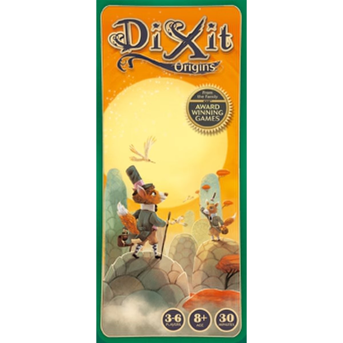 Dixit Origins Expansion box with 84 surreal illustrated storytelling cards for the Dixit family card game