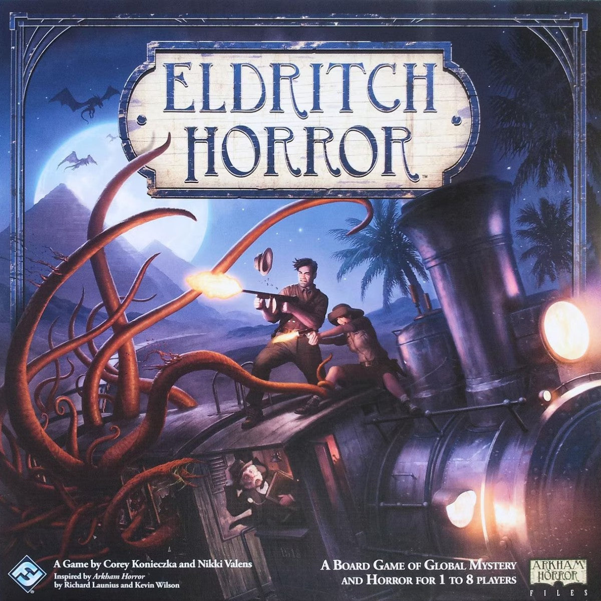 Eldritch Horror cooperative horror adventure board game box cover