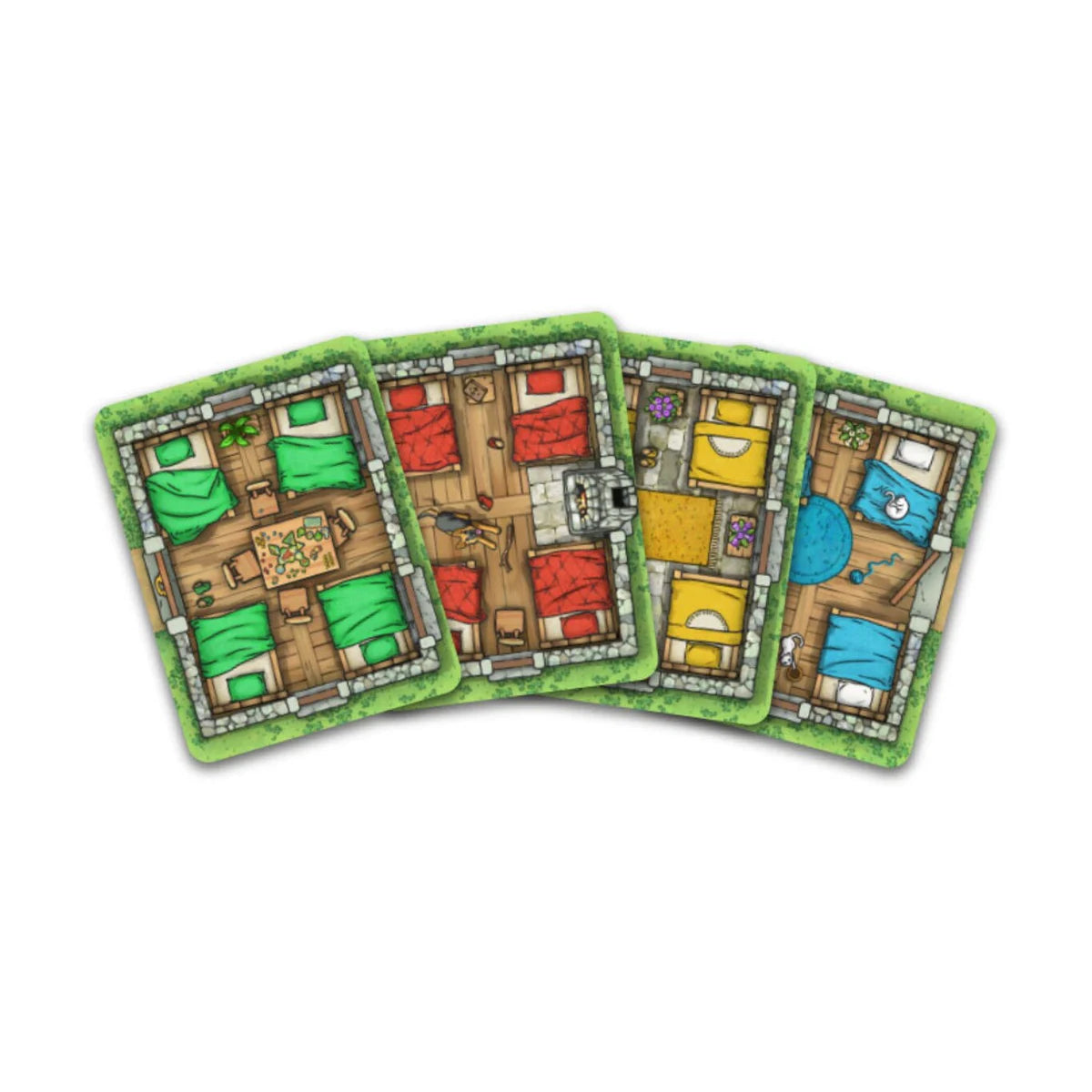 Hamlet By the Lake expansion Villagers’ house cards for the Hamlet village building board game add-on