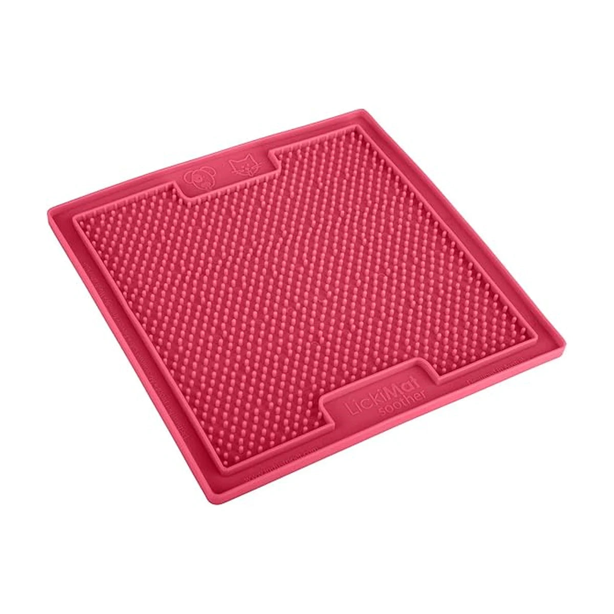 LickiMat Classic Soother lick mat for dogs in pink to reduce boredom and slow down fast eaters