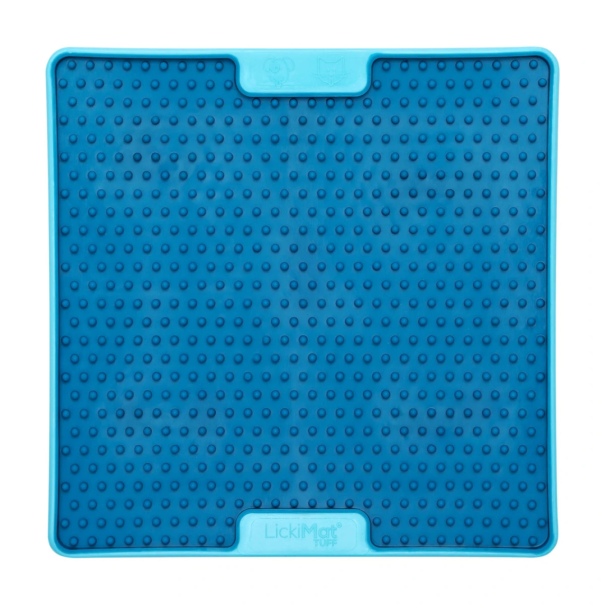 LickiMat TUFF Pro Soother lick mat turquoise top view 20cm slow feeder for dogs