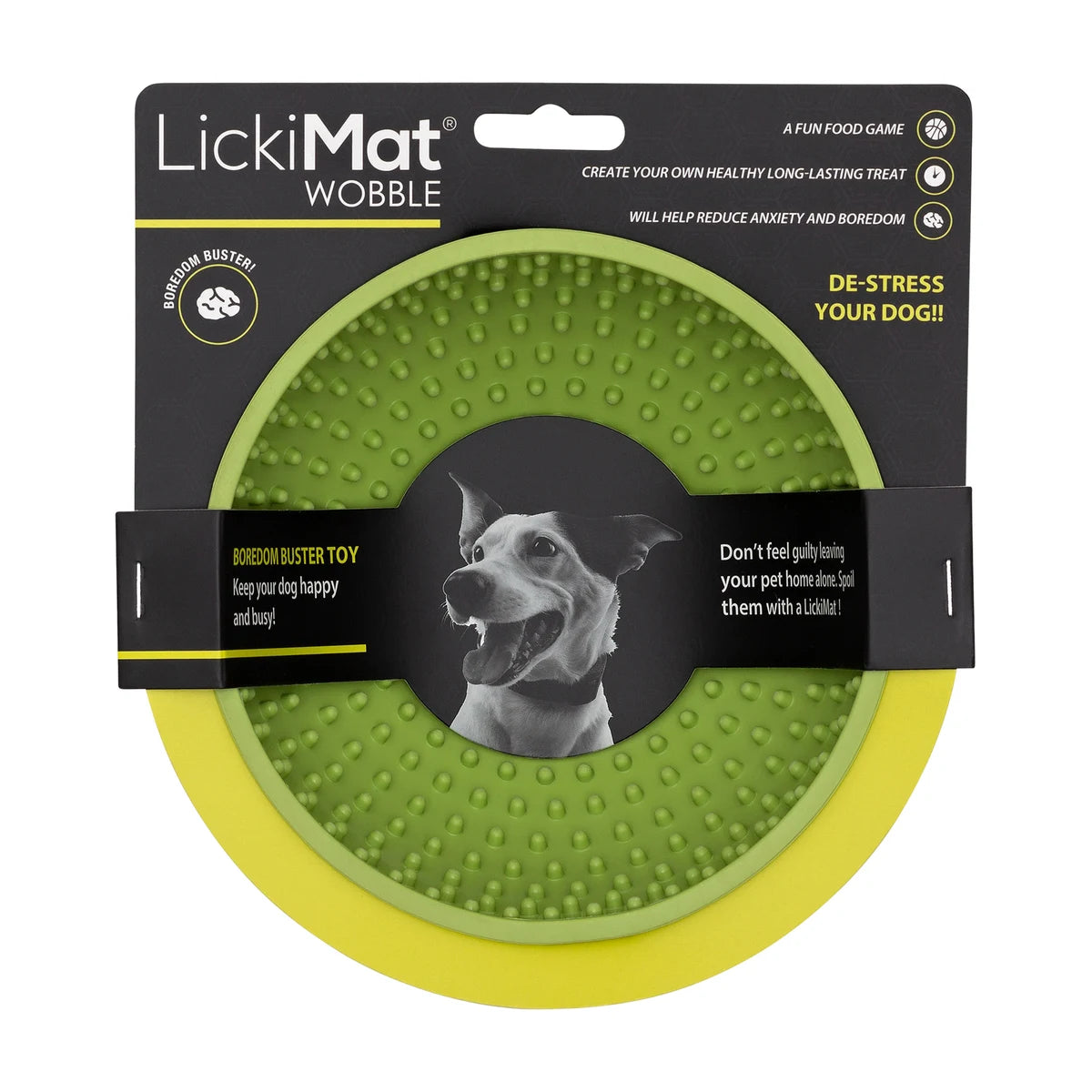 LickiMat Wobble packaging showing authentic product green