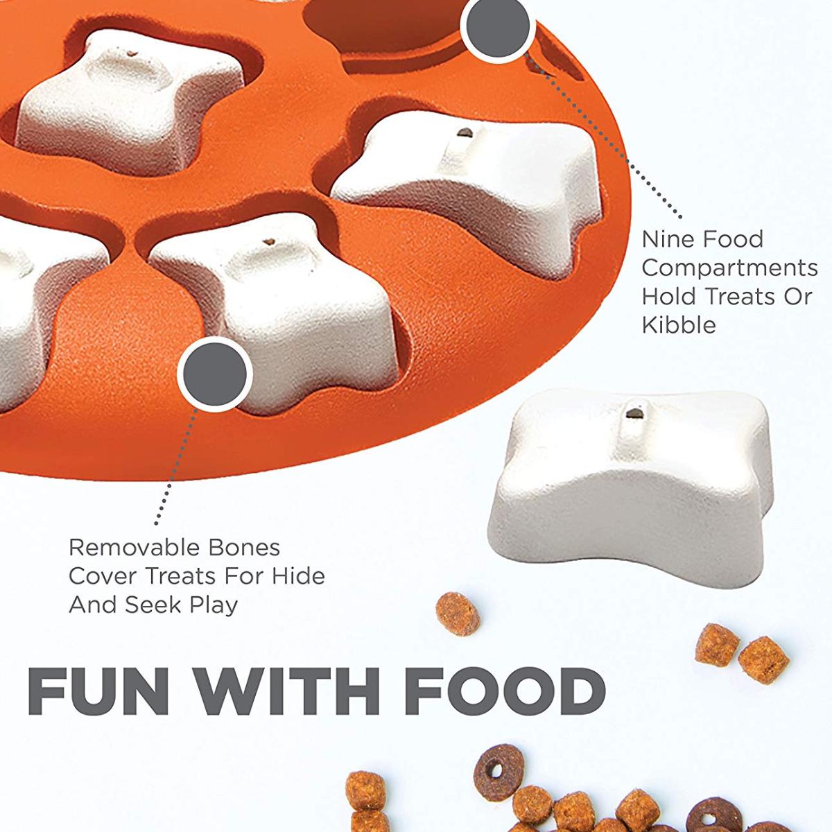 How to play steps for Nina Ottosson Dog Smart Level 1 treat puzzle toy