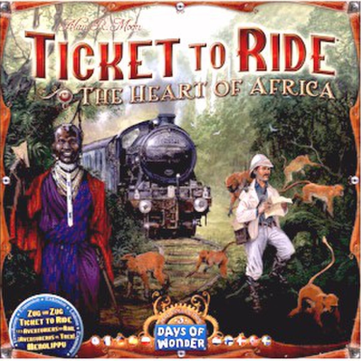 Ticket to Ride The Heart of Africa Map Collection Volume 3 board game expansion box by Days of Wonder