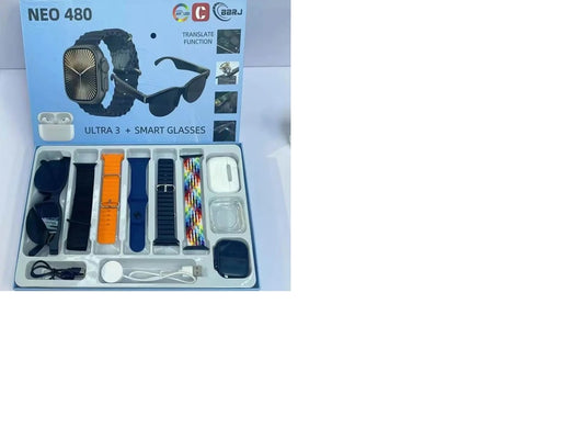 3-in-1 Smart Tech Set – Smart Watch, Bluetooth Headphones & Wireless Glasses