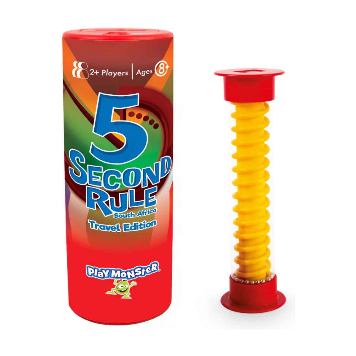 5 Second Rule South Africa Travel Edition tube pack with mini timer for fast family party game