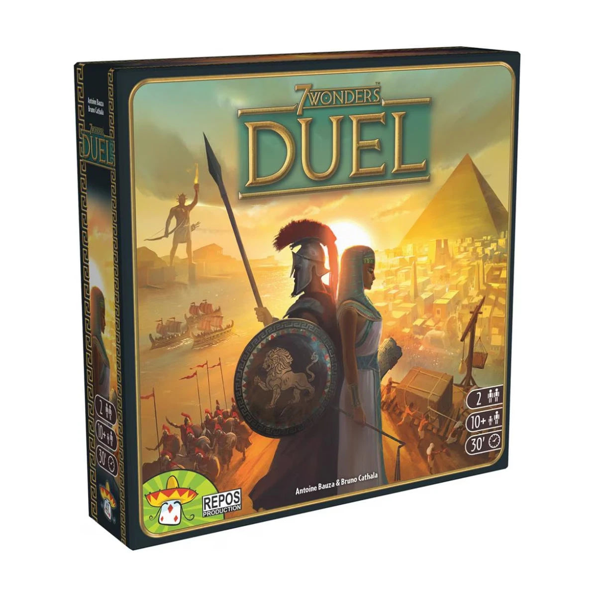 7 Wonders Duel board game angled box view