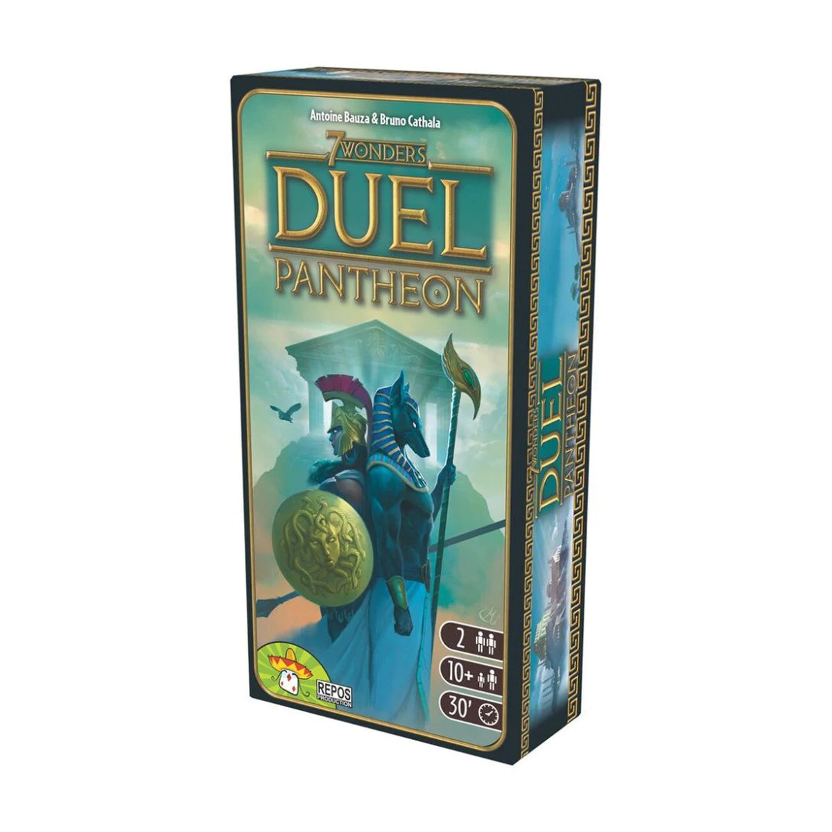 7 Wonders Duel Pantheon Expansion box front and side view