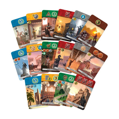 7 Wonders Duel strategy board game building cards and city development cards