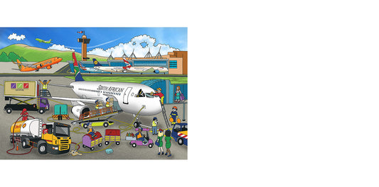 Airport Wooden Jigsaw Puzzle 24 Pcs
