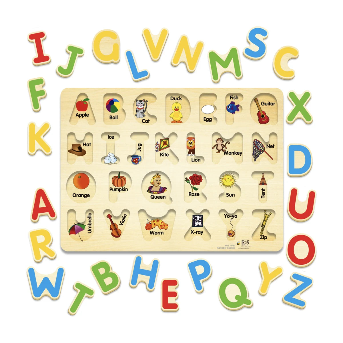 English Alphabet Capitals Tray 26 Pcs