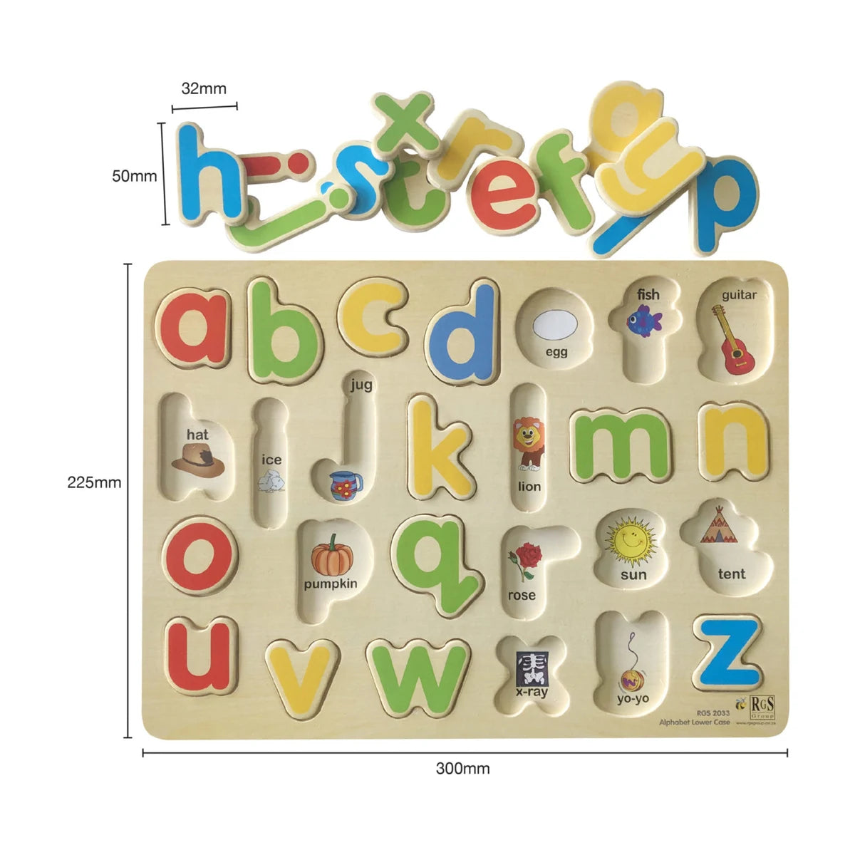 English Alphabet Lower Case Tray 26 Pcs