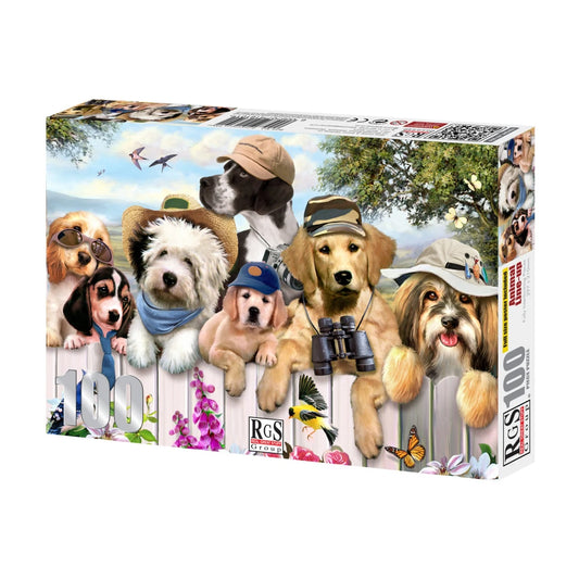 Animal Line-up Wooden Puzzle 100Pcs
