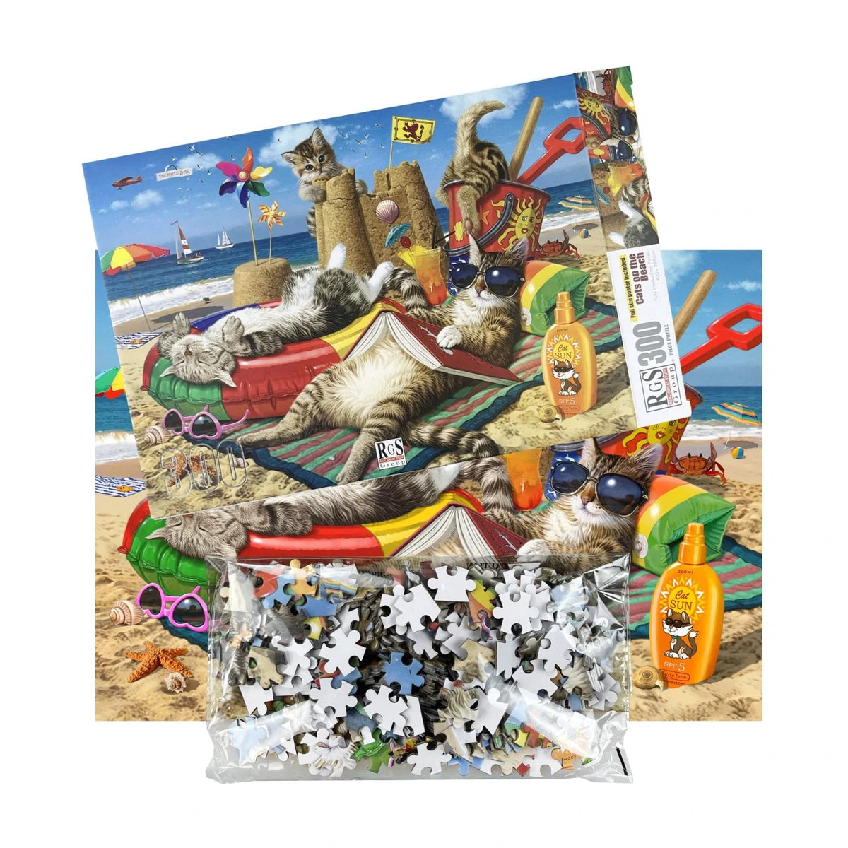 Cats on the Beach 300 Piece Puzzle