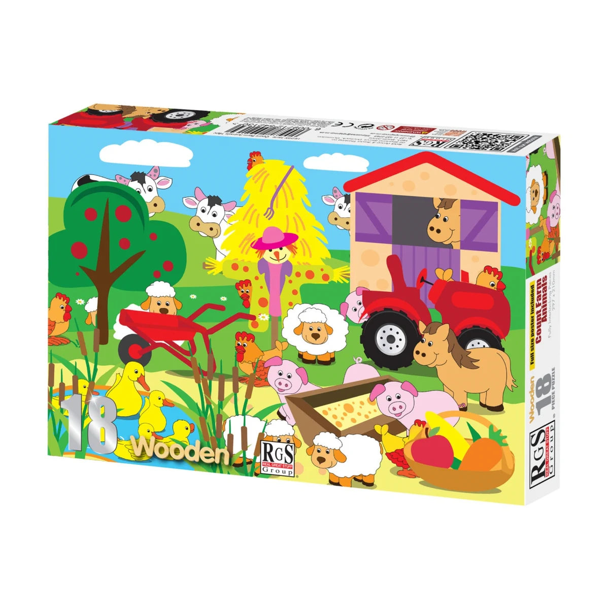 Count Farm Animals Puzzle 18Pc