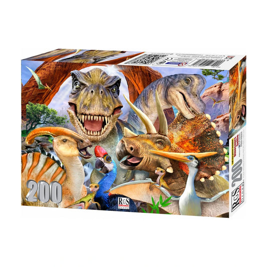 Dinosaurs Selfie Board Puzzle 200Pcs