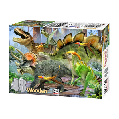 Dinosaurs in the Forest 48Pcs