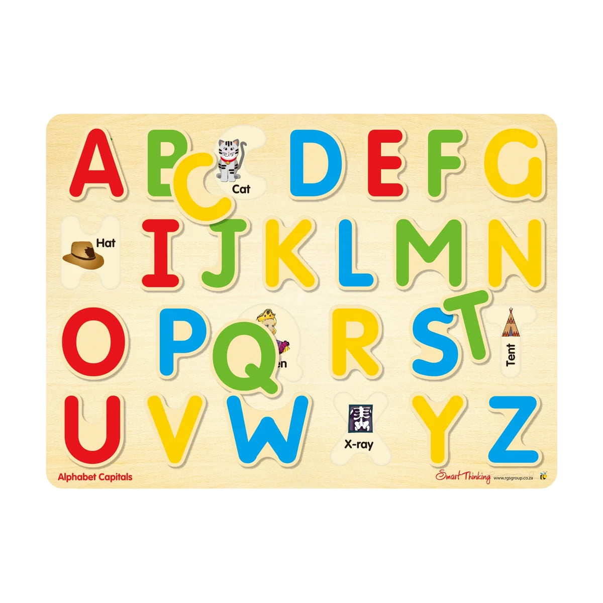 English Alphabet Capitals Tray 26 Pcs