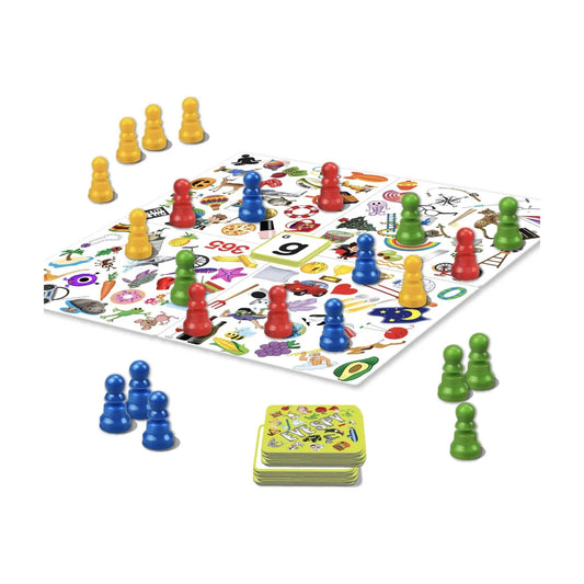 Eye Spy picture hunt board game set with boards, pawns and letter cards