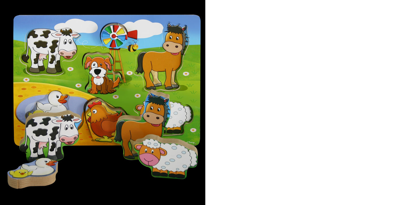 Farm Wooden Chunky Puzzle 7 Pcs