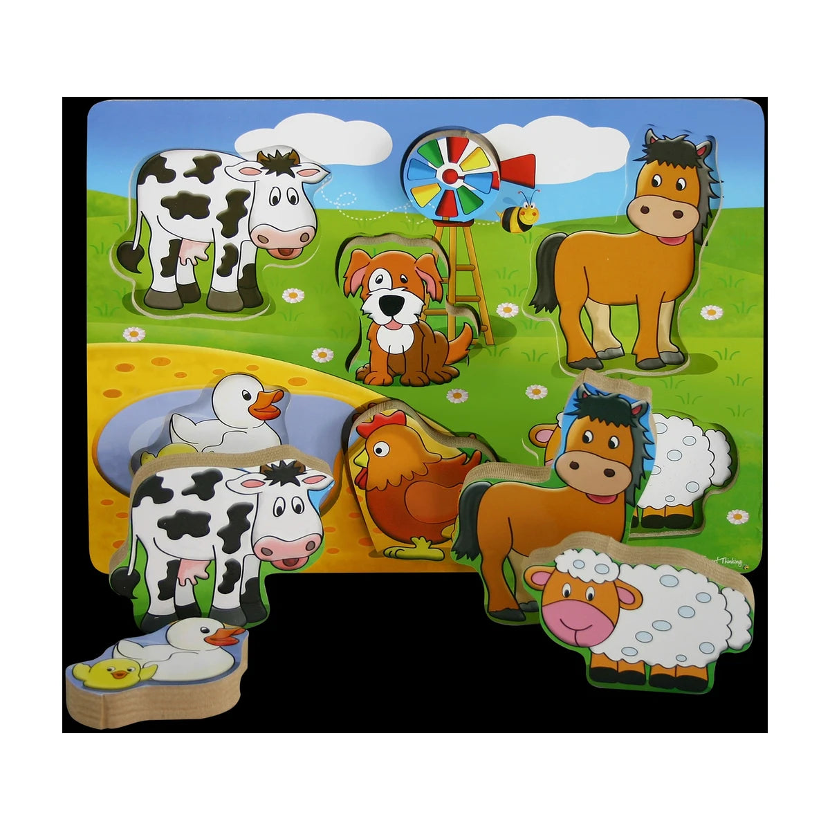 Farm Wooden Chunky Puzzle 7 Pcs