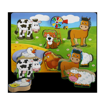 Farm Wooden Chunky Puzzle 7 Pcs