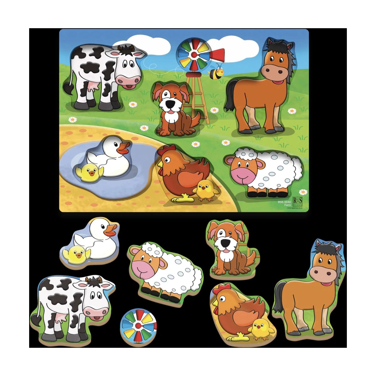 Farm Wooden Chunky Puzzle 7 Pcs