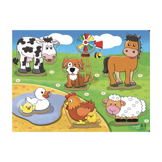 Farm Wooden Chunky Puzzle 7 Pcs