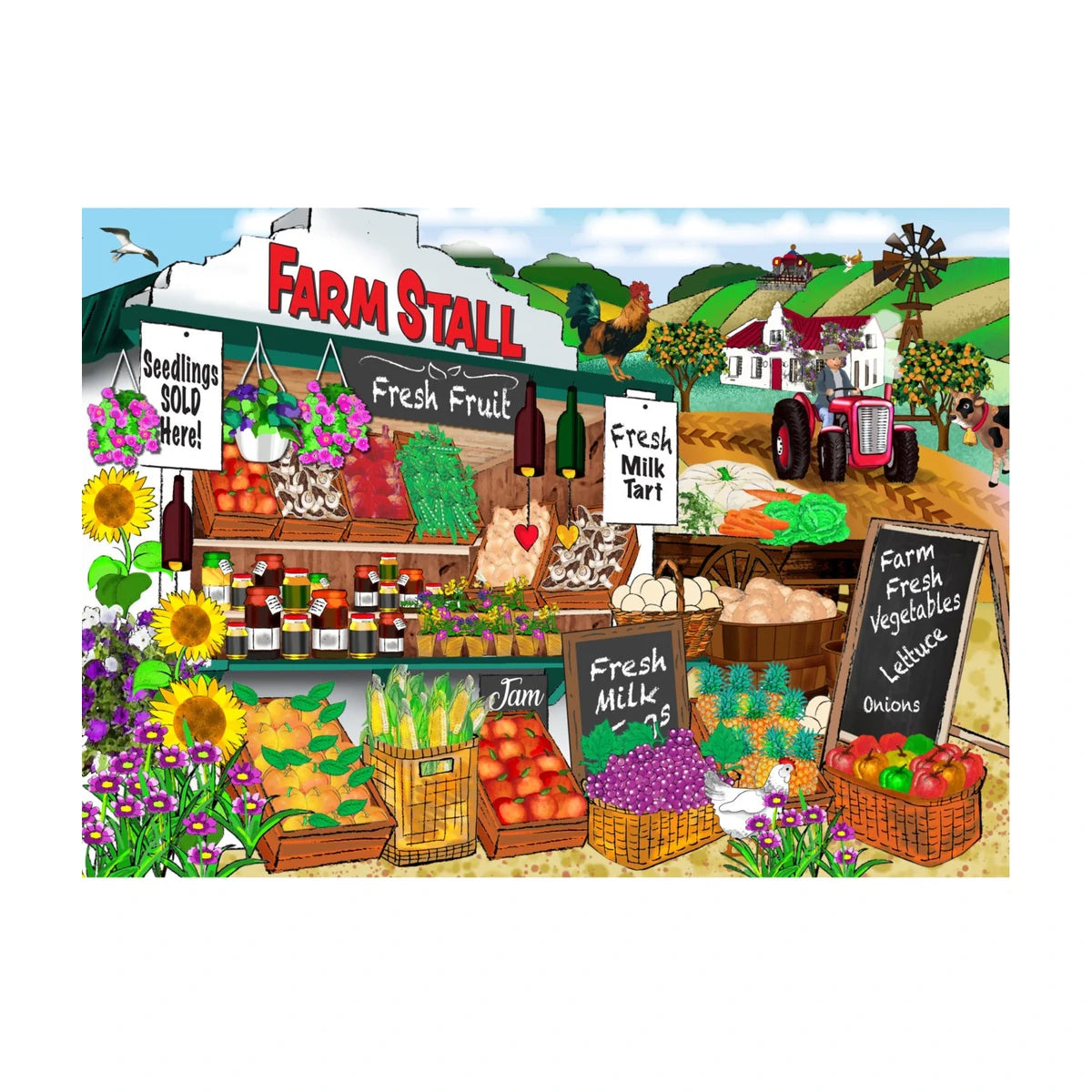 Farm Stall Wooden Puzzle 50Pcs
