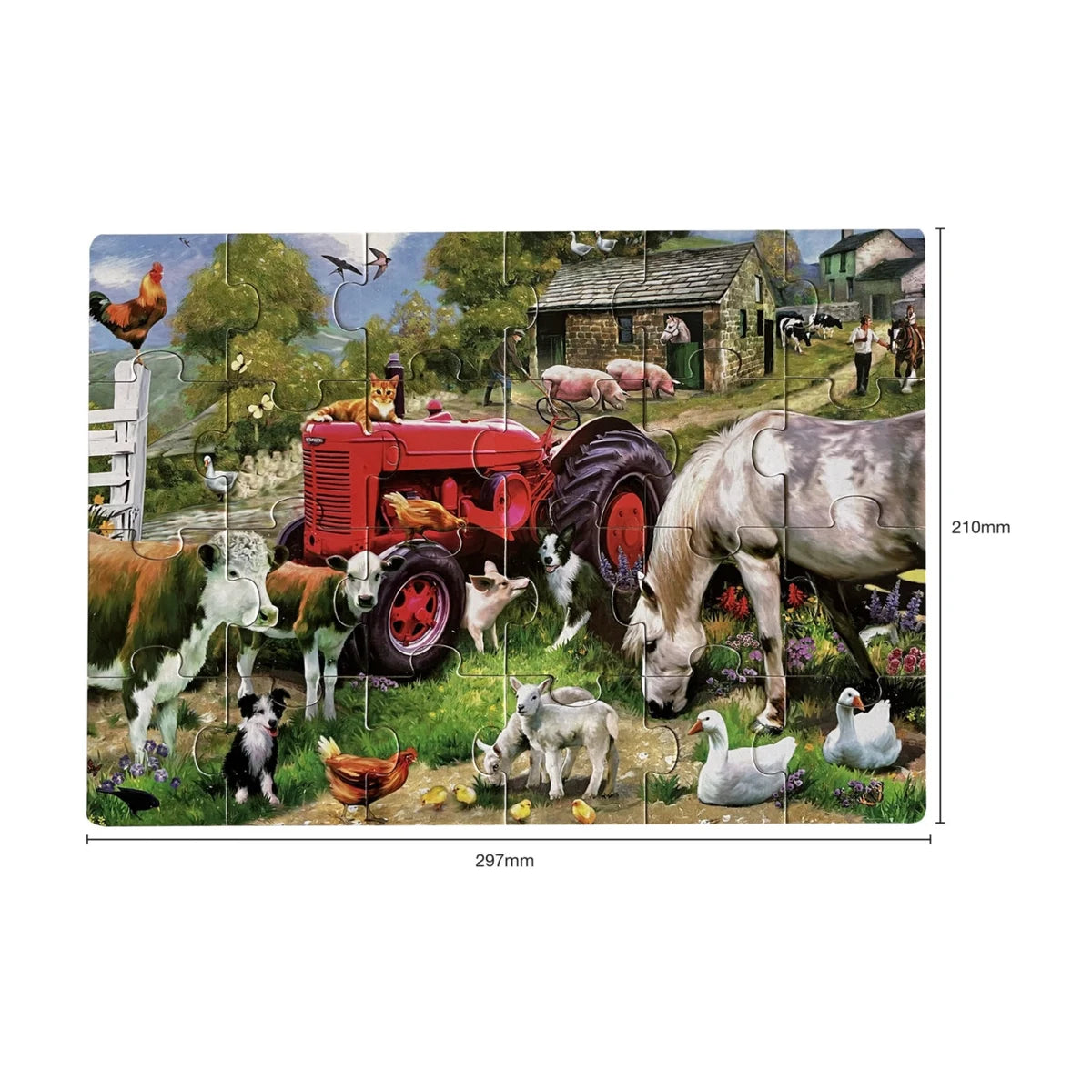 Farmyard Wooden Jigsaw Puzzle 24 Pcs