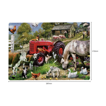 Farmyard Wooden Jigsaw Puzzle 24 Pcs