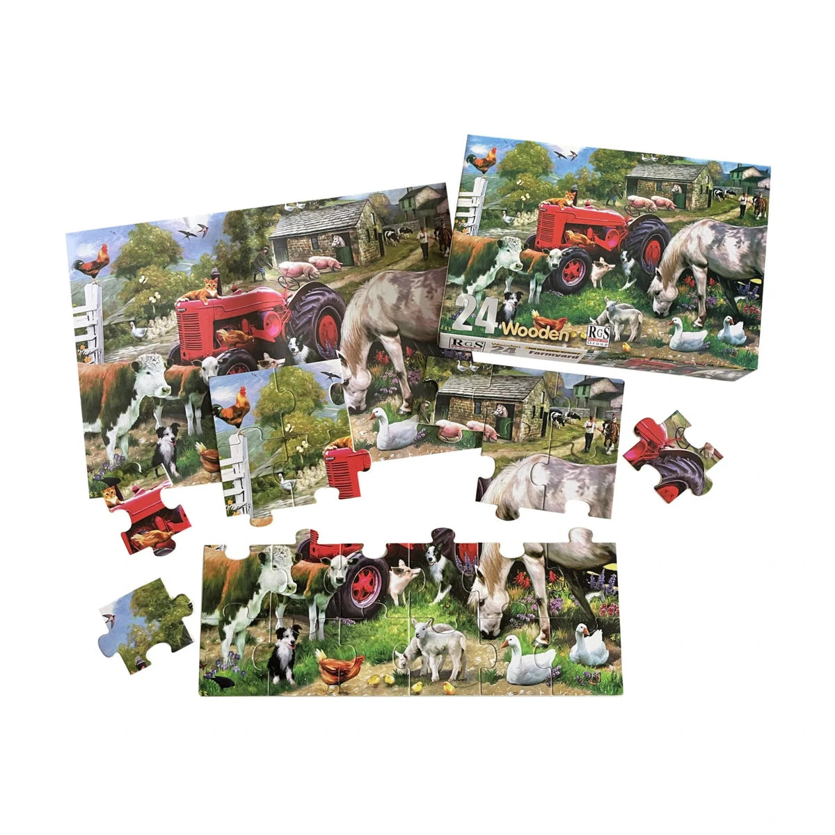 Farmyard Wooden Jigsaw Puzzle 24 Pcs