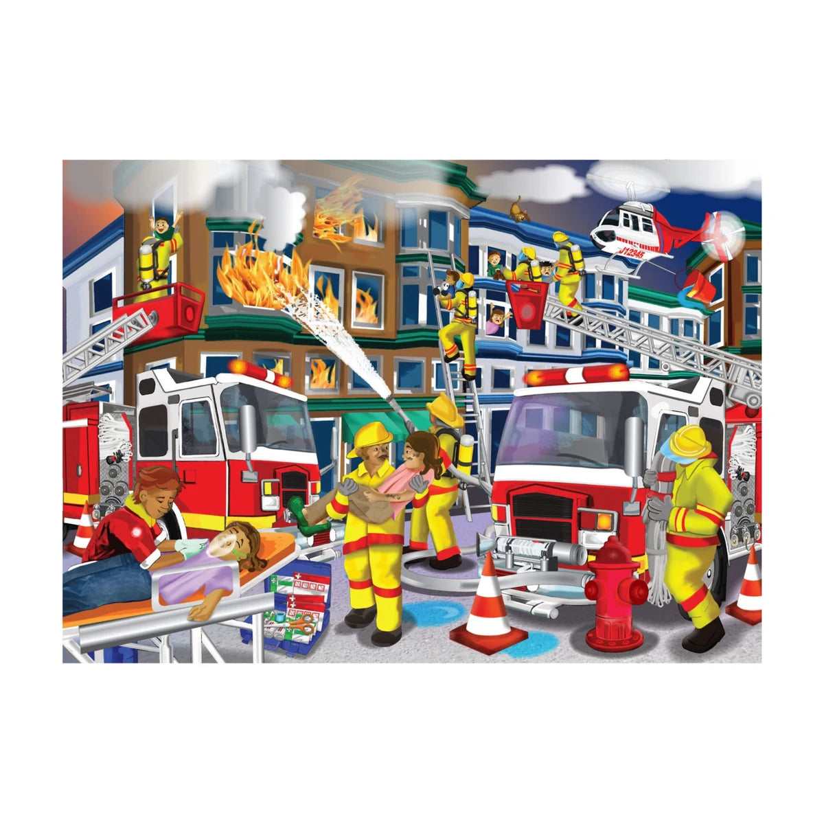 Fire Fighters Wooden Puzzle 63Pcs