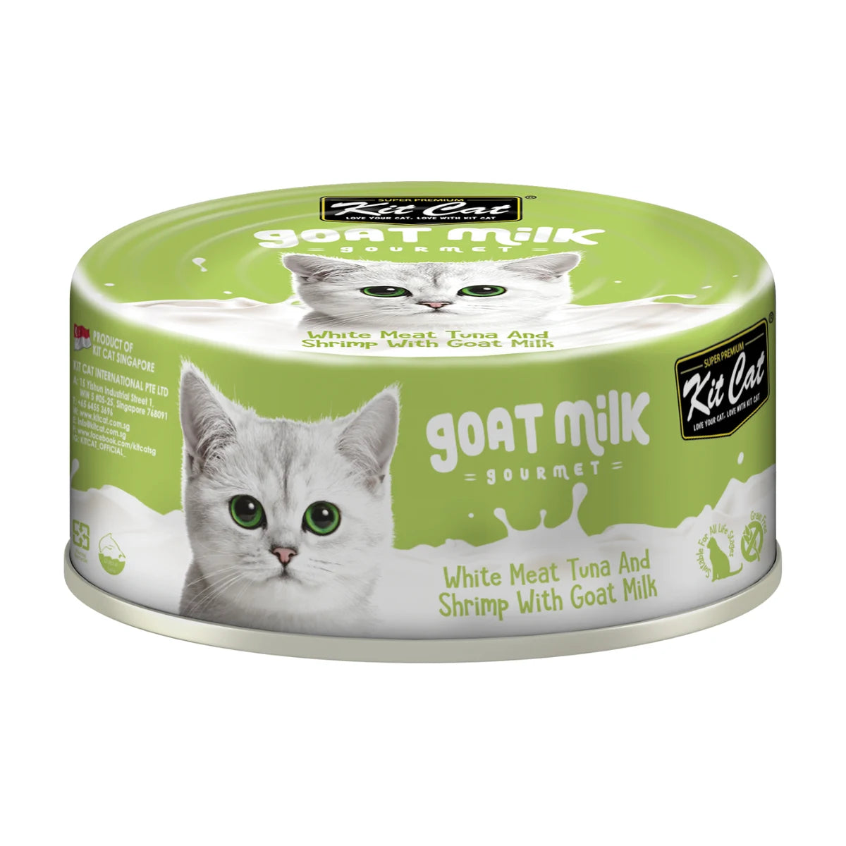 Kit Cat Goat Milk Gourmet Tuna & Shrimp Wet Cat Food 24 × 80g