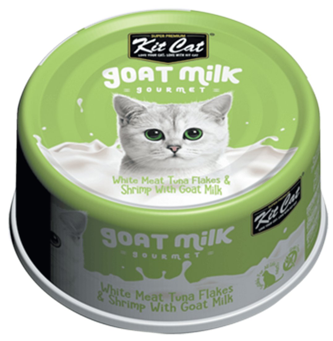 Kit Cat Goat Milk Gourmet Tuna & Shrimp Wet Cat Food 24 × 80g