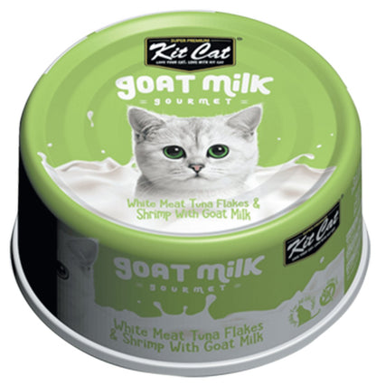 Kit Cat Goat Milk Gourmet Tuna & Shrimp Wet Cat Food 24 × 80g