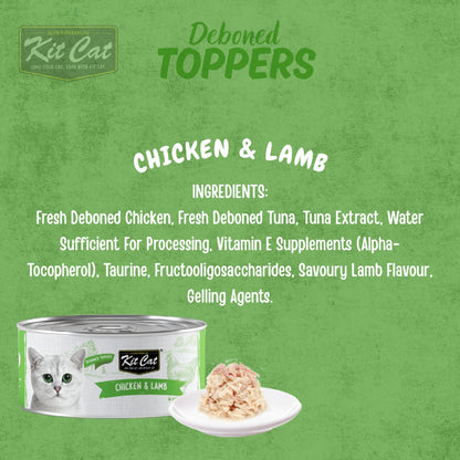 Kit Cat Chicken & Lamb Aspic ingredients information graphic