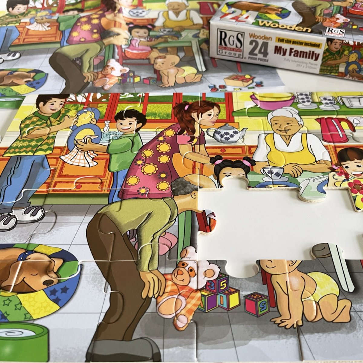 My Family Wooden Jigsaw Puzzle 24Pcs