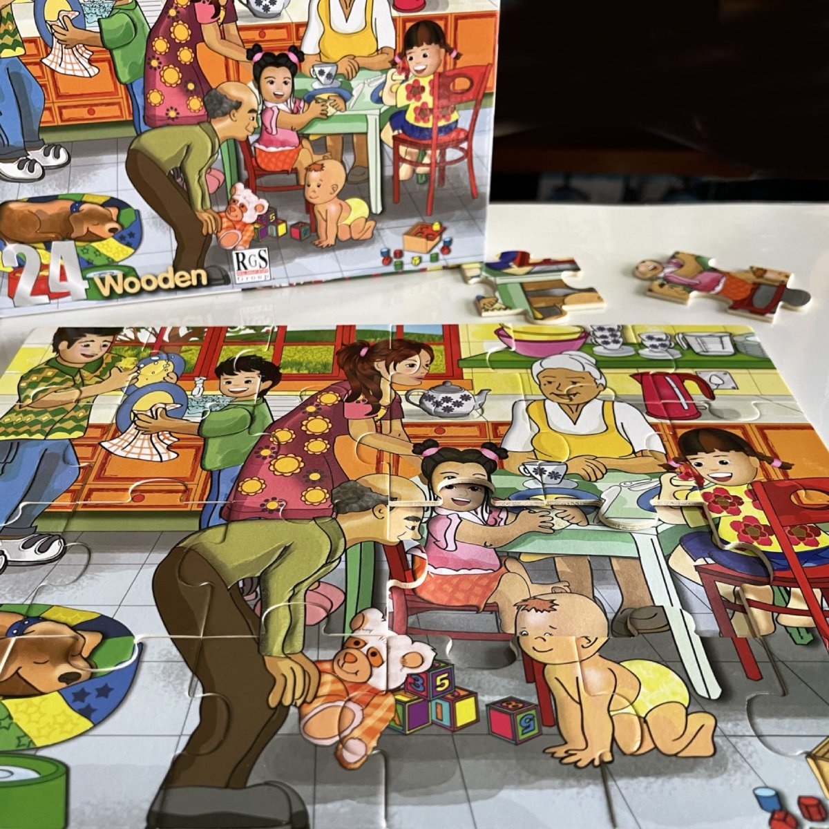 My Family Wooden Jigsaw Puzzle 24Pcs