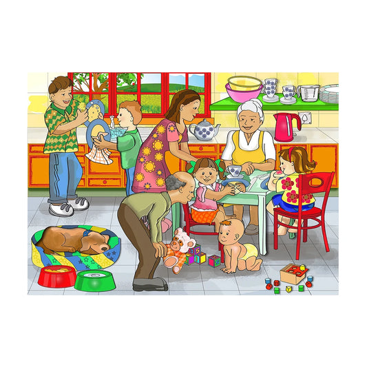 My Family Wooden Jigsaw Puzzle 24Pcs