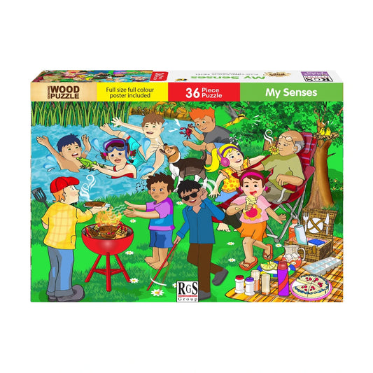 My Senses Wooden Jigsaw Puzzle 36 Pcs